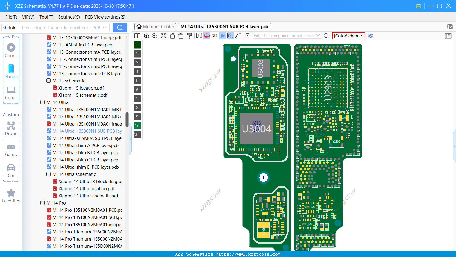 Xiaomi MI 14 Ultra-135300N1 SUB PCB Layer